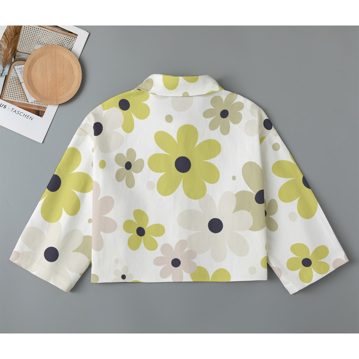 All-Over Print Women's Cropped Jacket | 245GSM Cotton