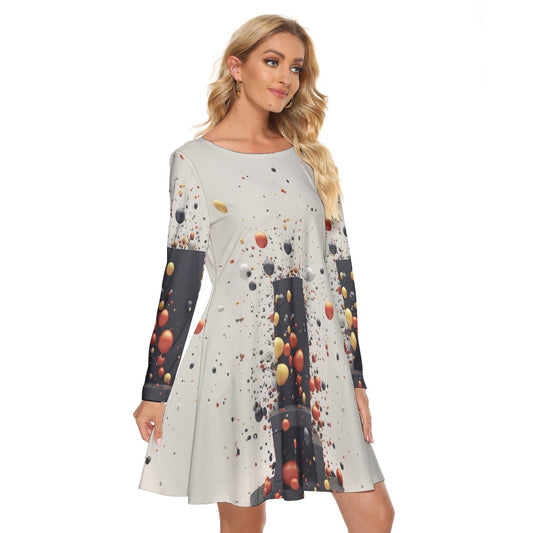 All-Over Print Women's Crew Neck Dress
