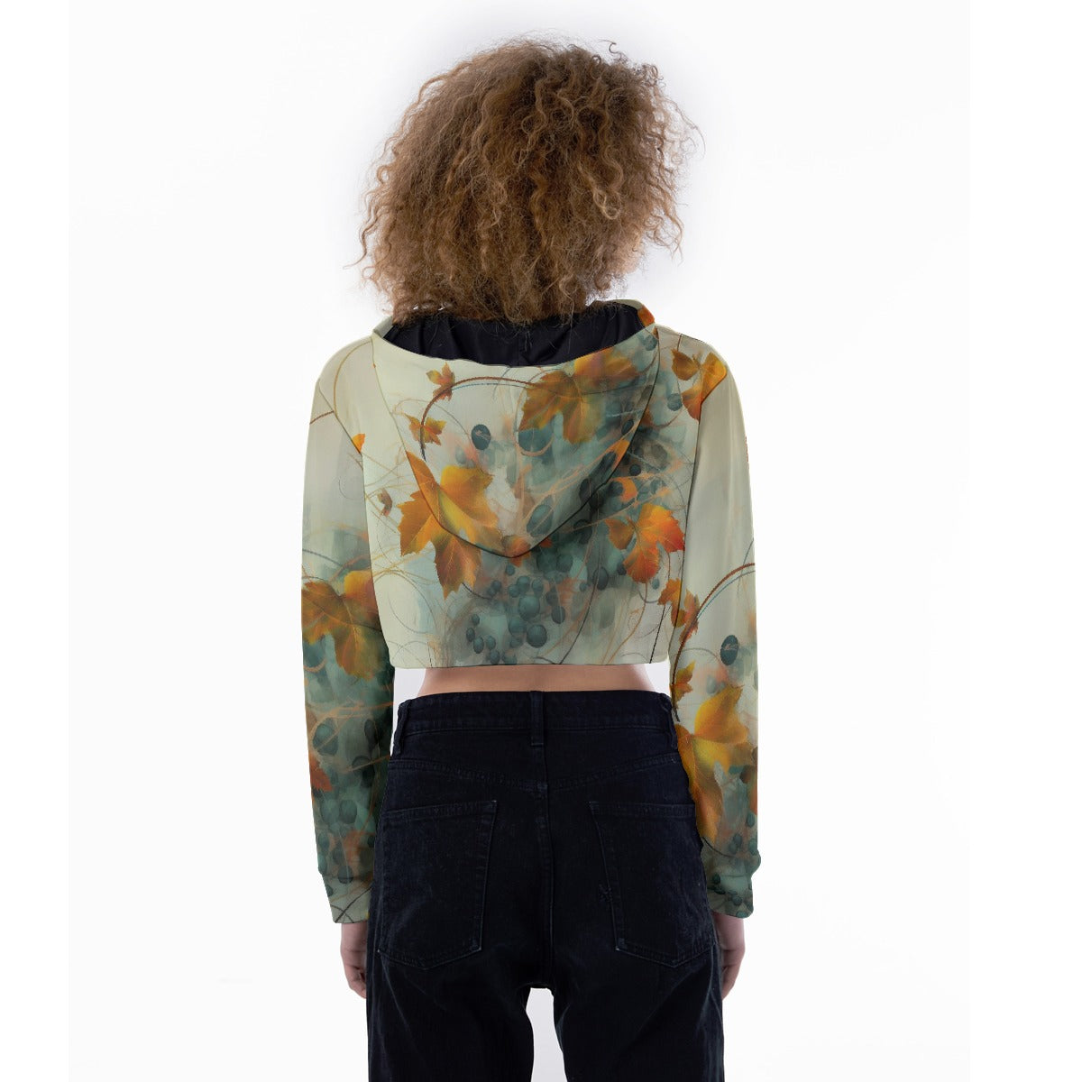 All-Over Print Women's Crop Top Hoodie
