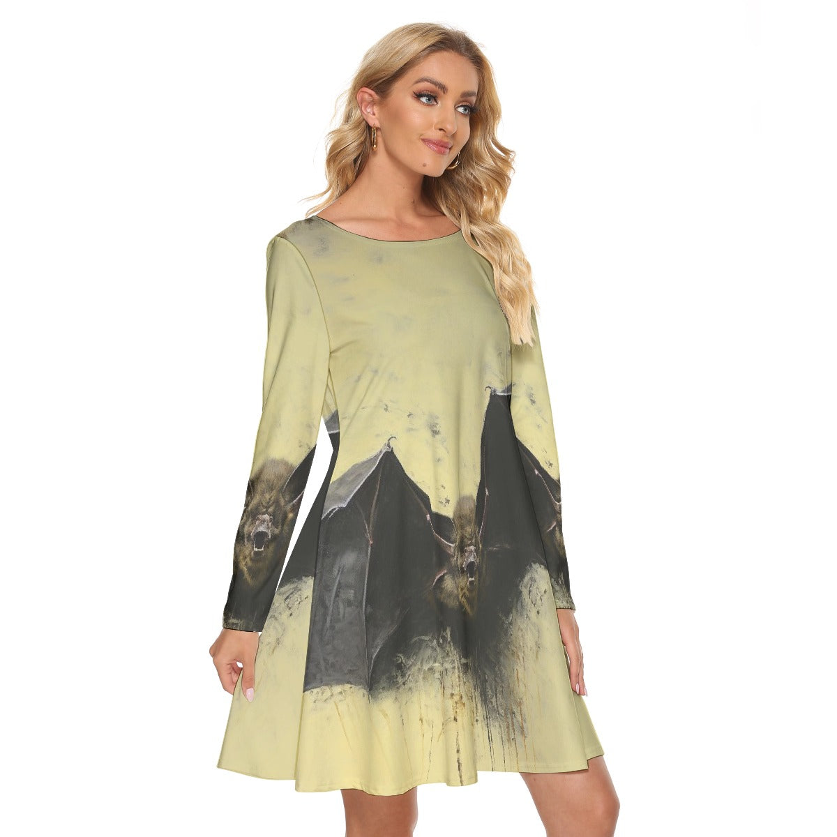 All-Over Print Women's Crew Neck Dress