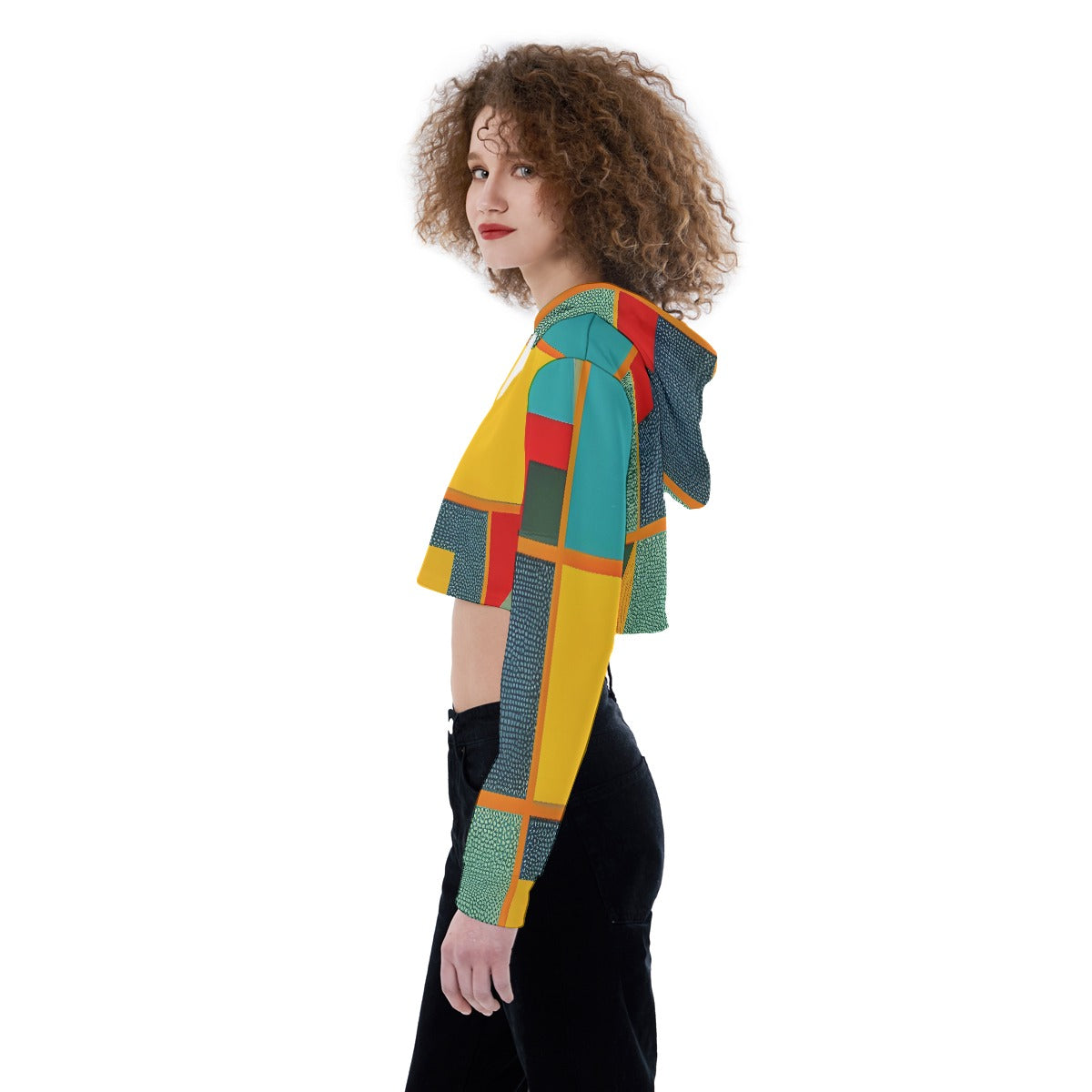All-Over Print Women's Crop Top Hoodie