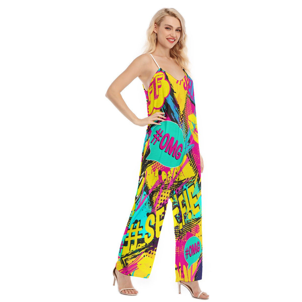 All-Over Print Women's Loose Cami Jumpsuit