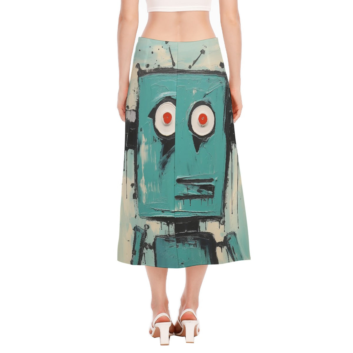 All-Over Print Women's High Slit Long Skirt