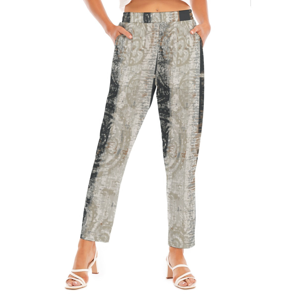All-Over Print Women's Loose Straight-leg Pants