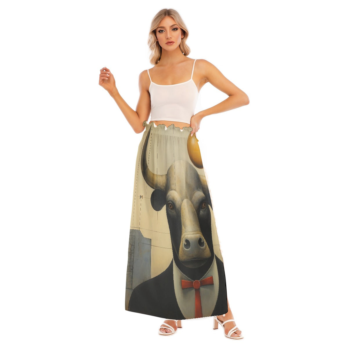 All-Over Print Women's Side Split Skirt