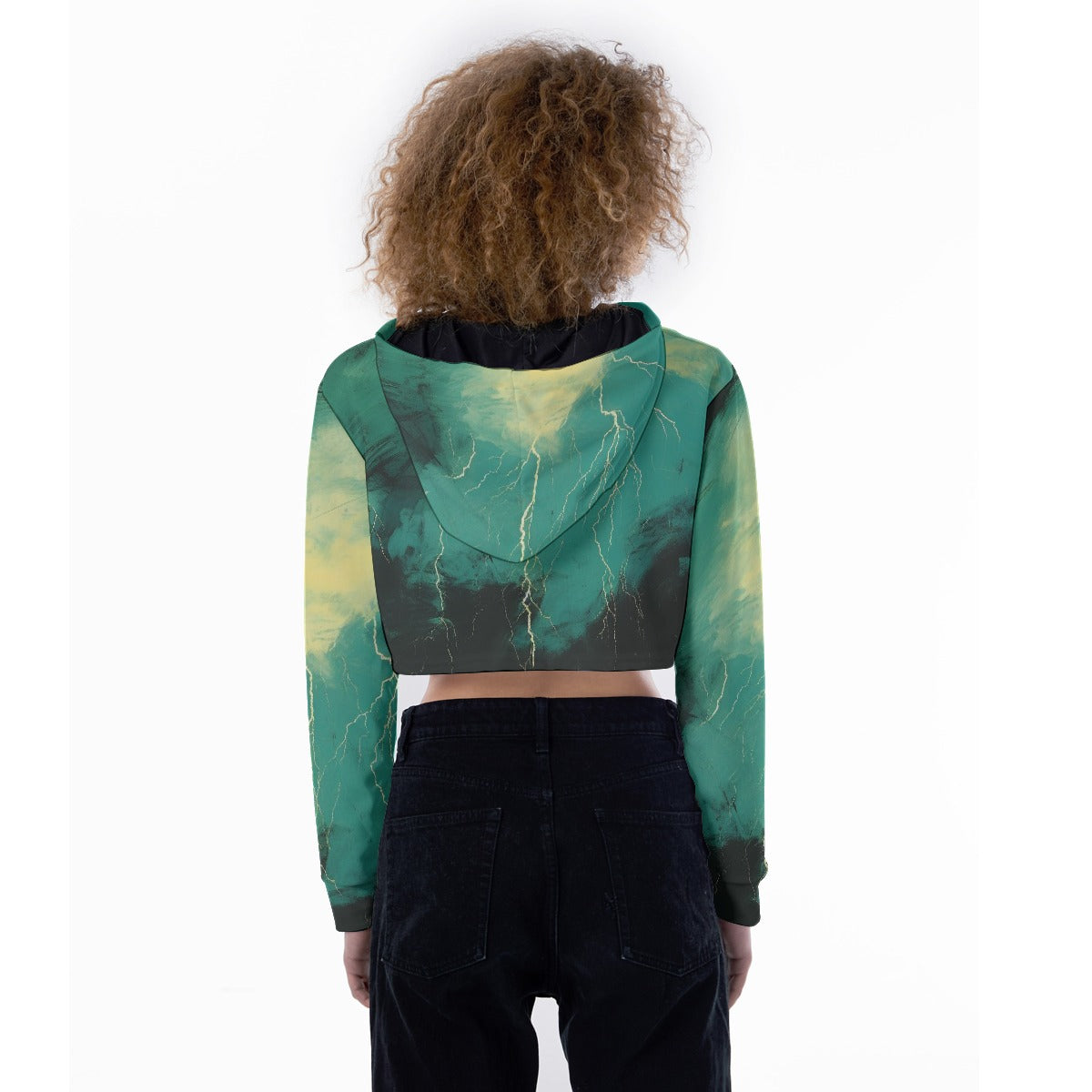 All-Over Print Women's Crop Top Hoodie