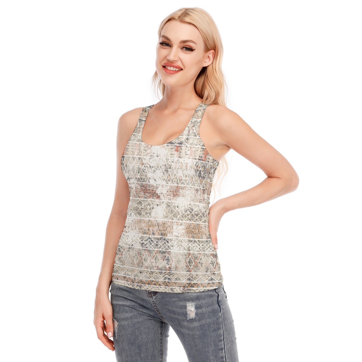 All-Over Print Women's Racer Vest | 190GSM Cotton