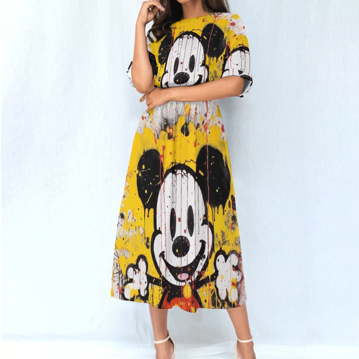 All-Over Print Women's Elastic Waist Dress