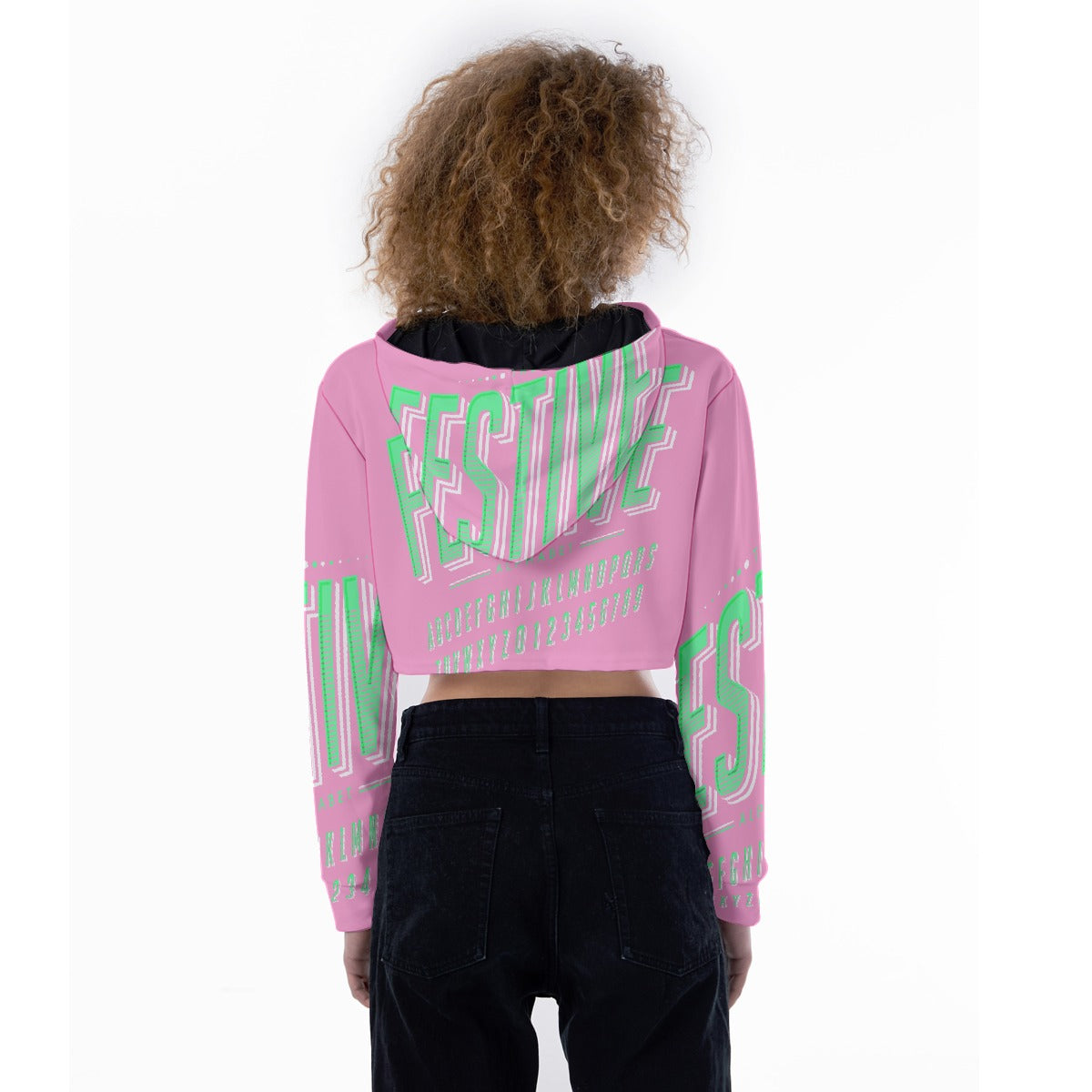 All-Over Print Women's Crop Top Hoodie