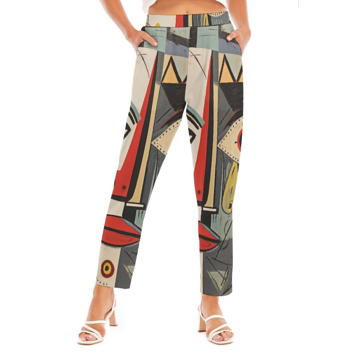 All-Over Print Women's Loose Straight-leg Pants