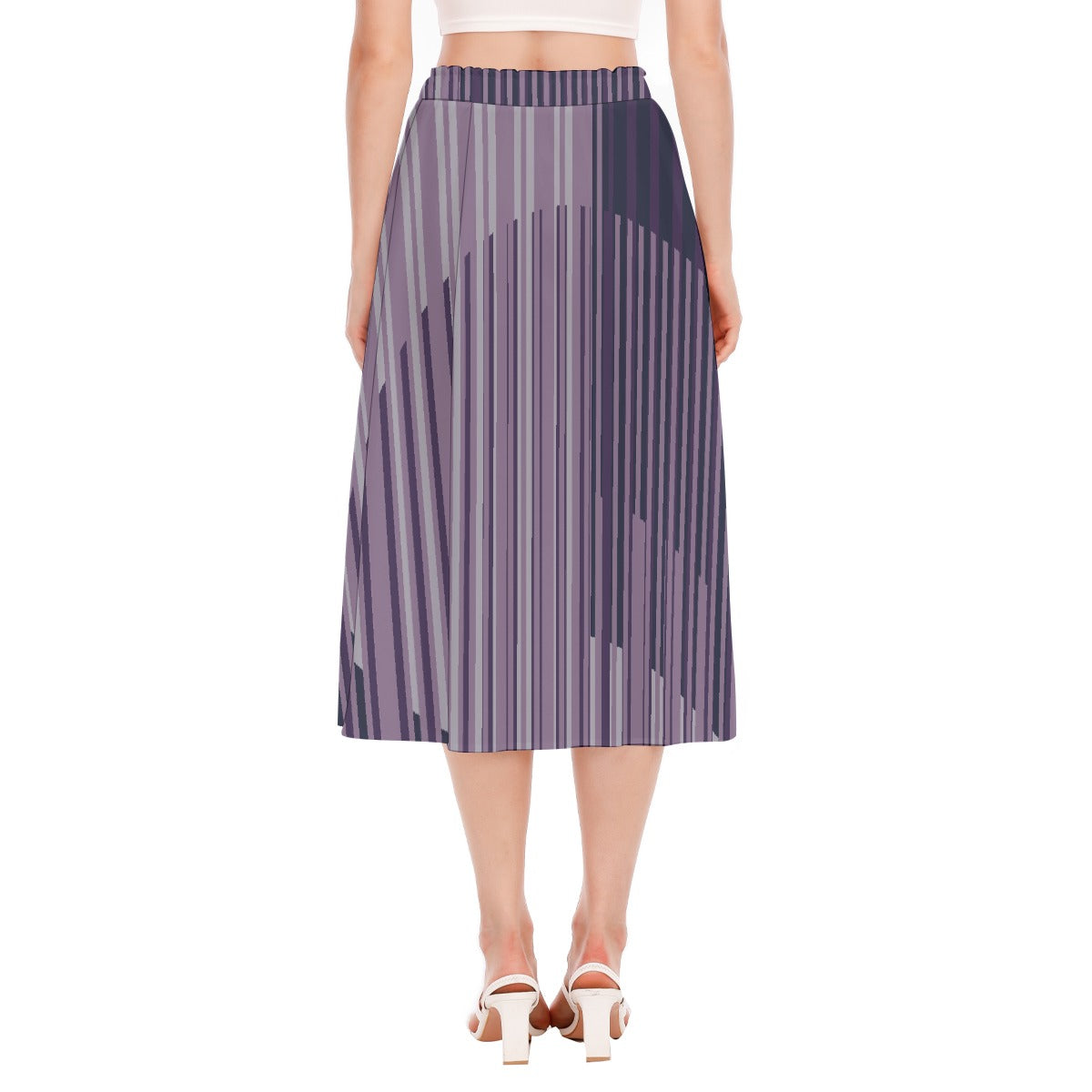 All-Over Print Women's Long Section Chiffon Skirt