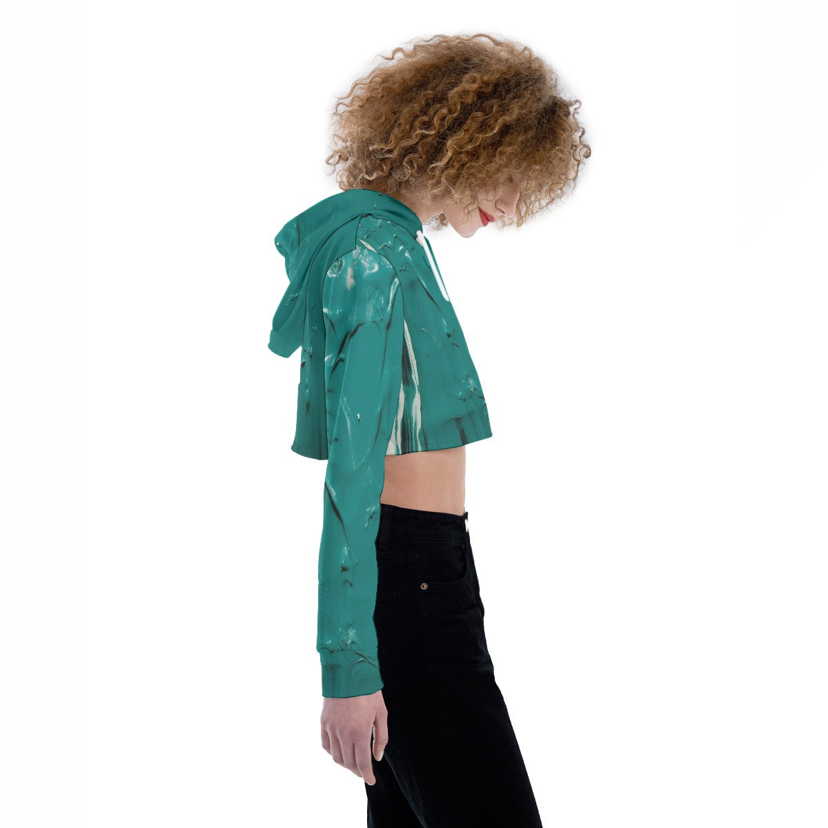 All-Over Print Women's Crop Top Hoodie