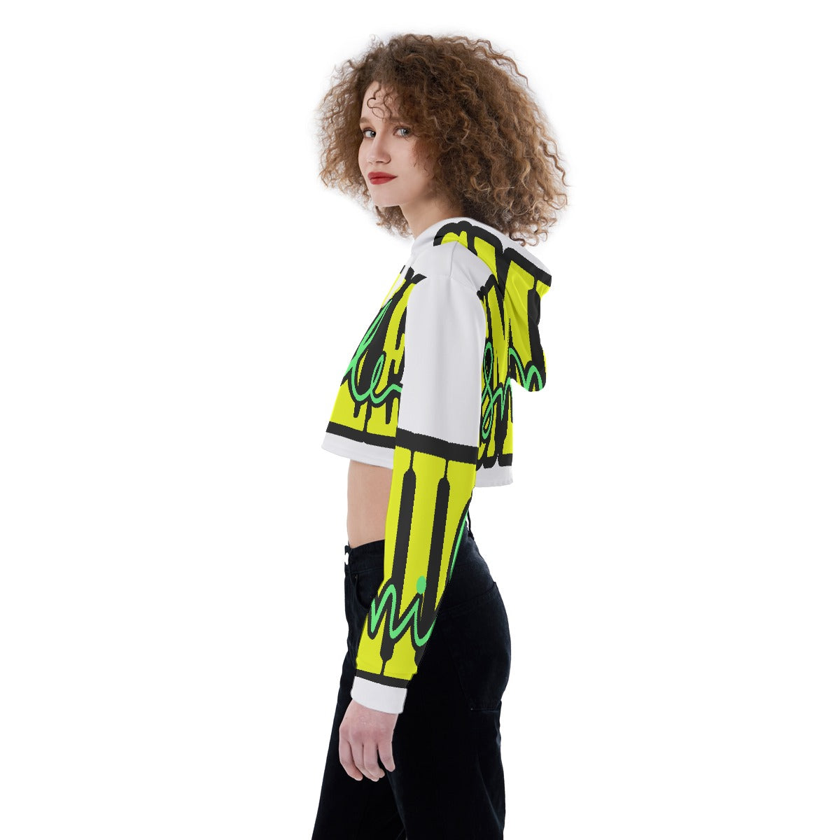 All-Over Print Women's Crop Top Hoodie
