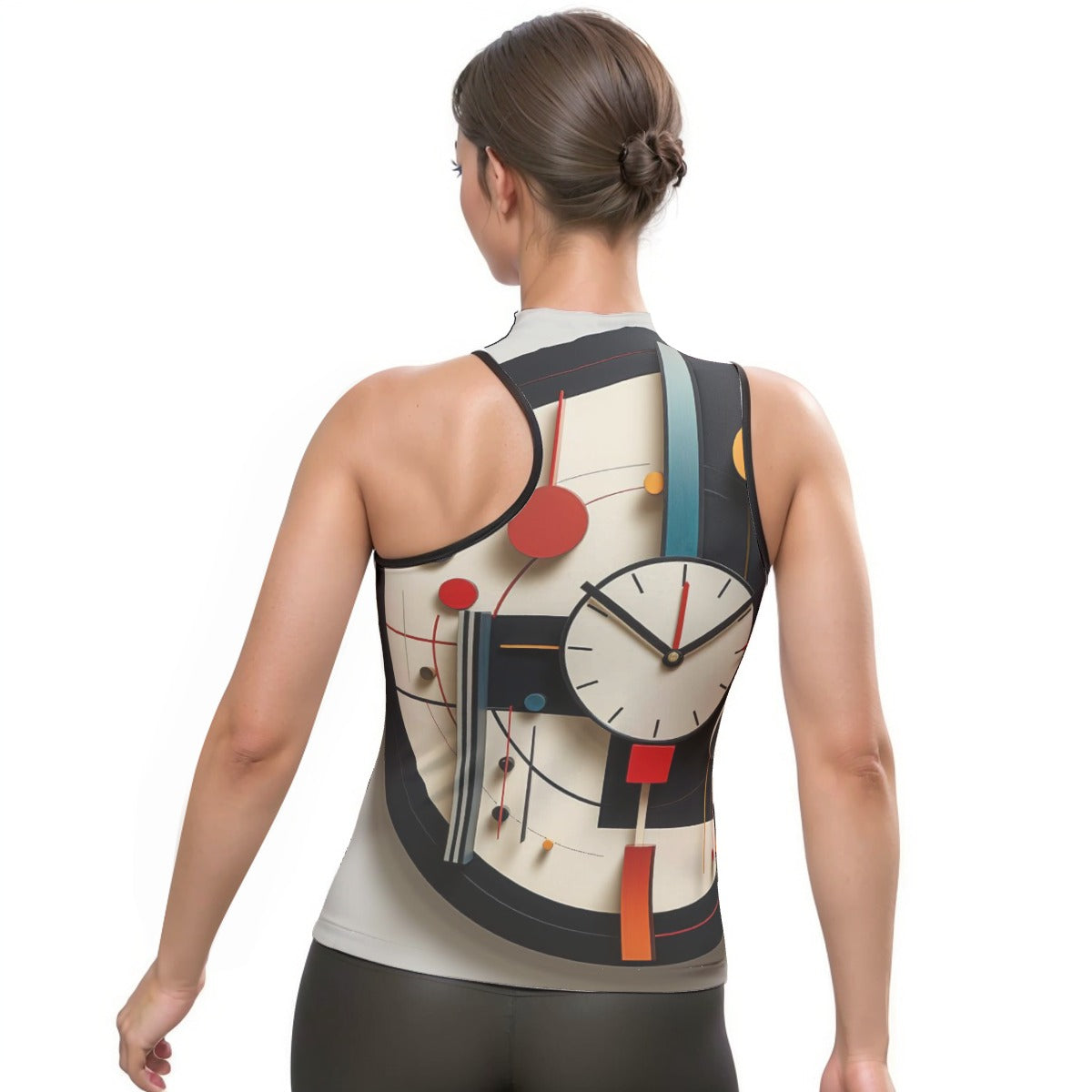 All-Over Print Women's Halter Sleeveless Asymmetrical Tank Top