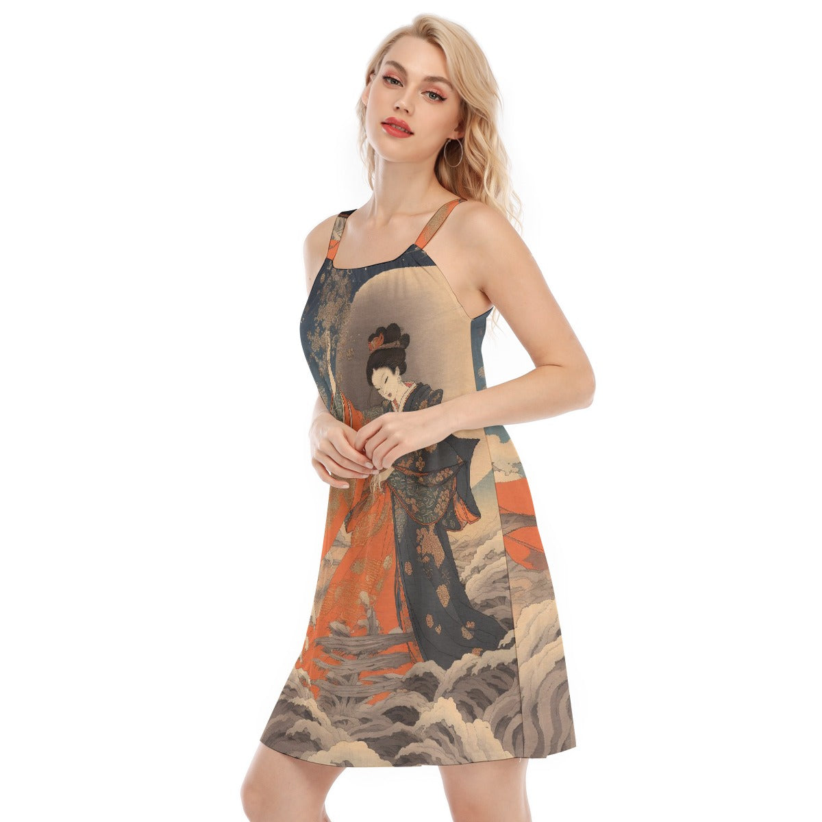 All-Over Print Women's O-neck Cami Dress