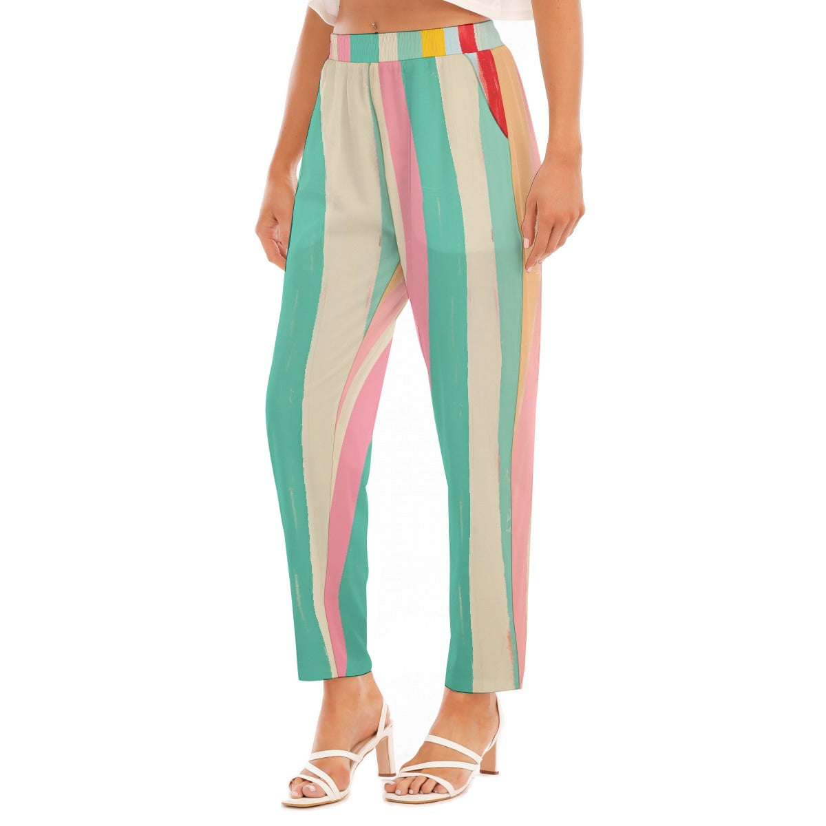 All-Over Print Women's Loose Straight-leg Pants