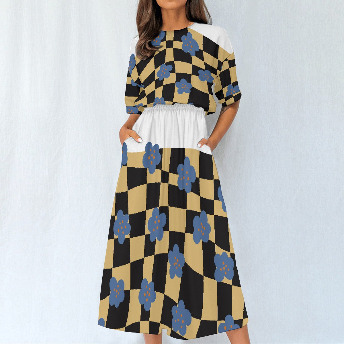 All-Over Print Women's Elastic Waist Dress