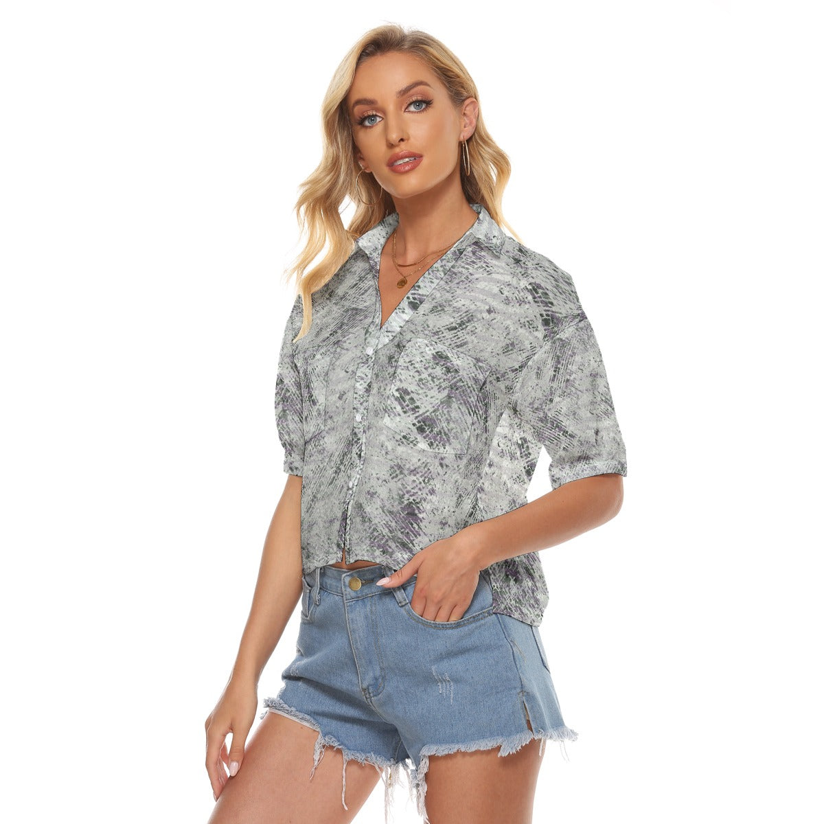 All-Over Print Women's V-neck Shirts