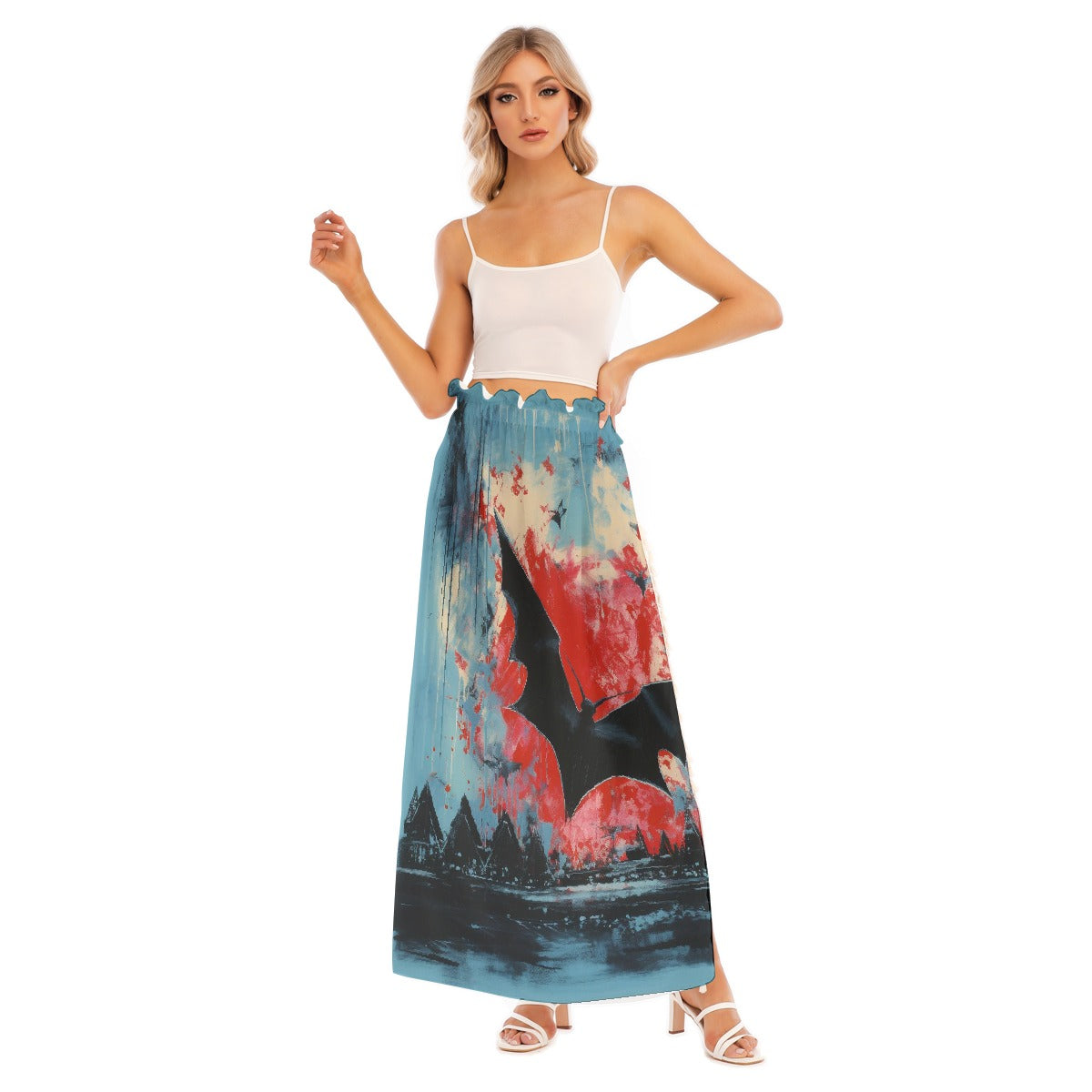 All-Over Print Women's Side Split Skirt