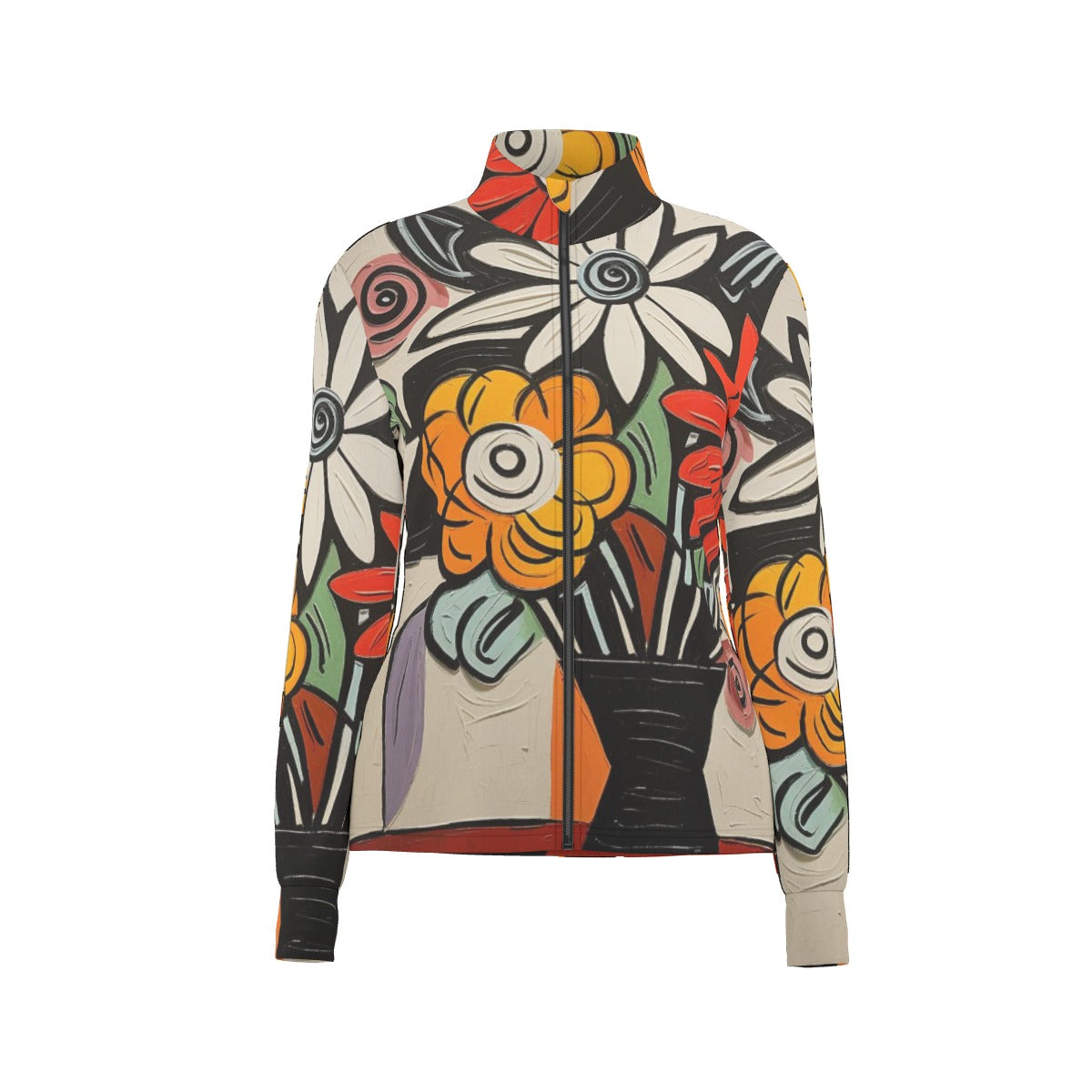All-Over Print Women's Long Sleeve Thumbhole Jacket