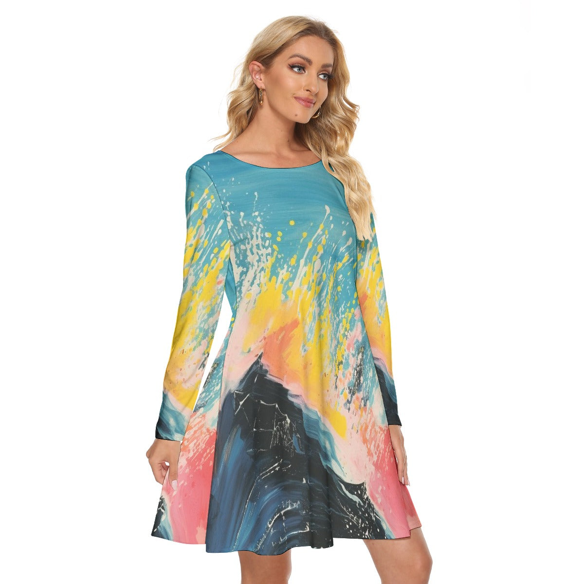 All-Over Print Women's Crew Neck Dress