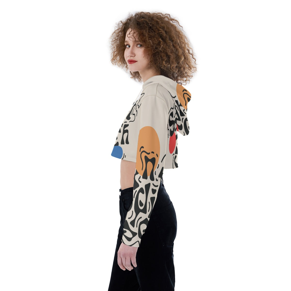 All-Over Print Women's Crop Top Hoodie