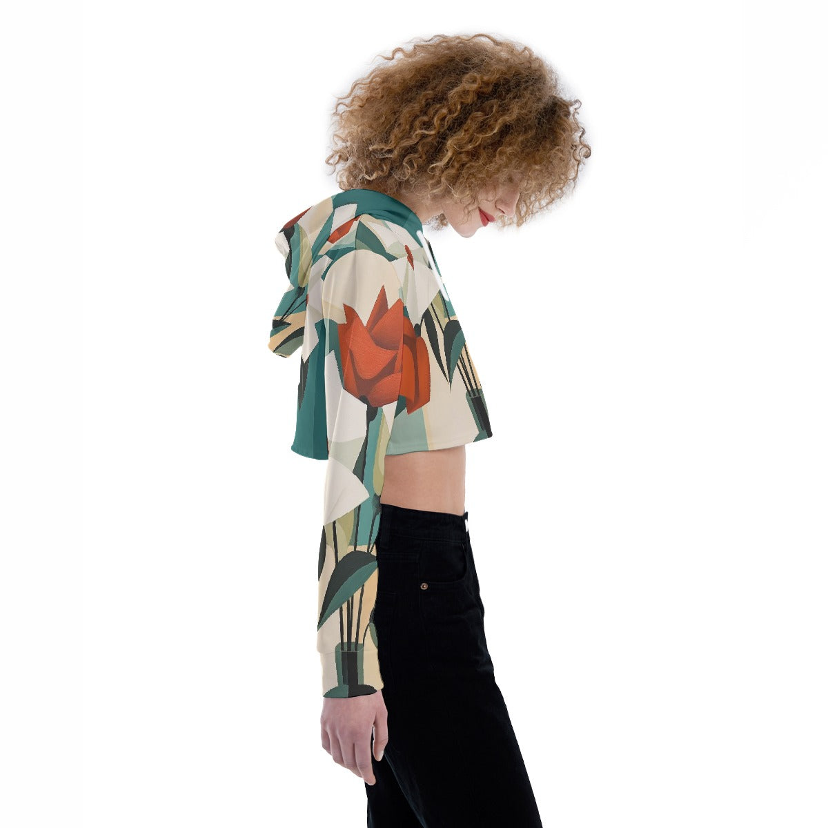 All-Over Print Women's Crop Top Hoodie