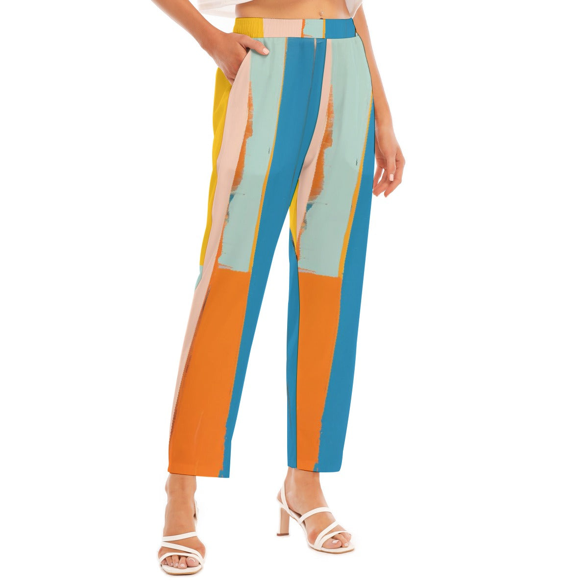 All-Over Print Women's Loose Straight-leg Pants