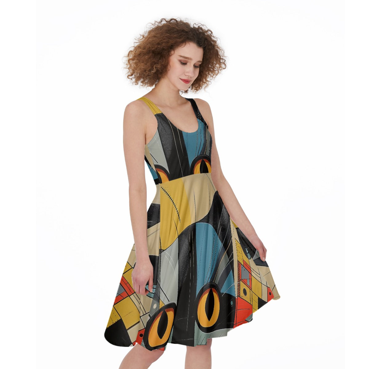 All-Over Print Women's Sleeveless Dress