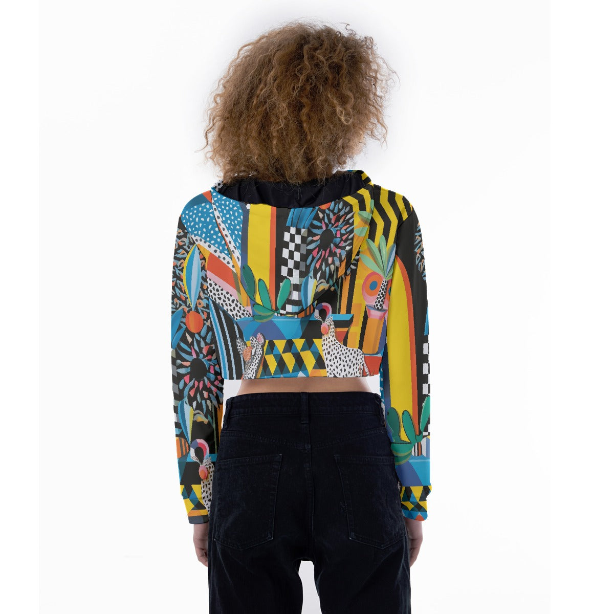 All-Over Print Women's Crop Top Hoodie