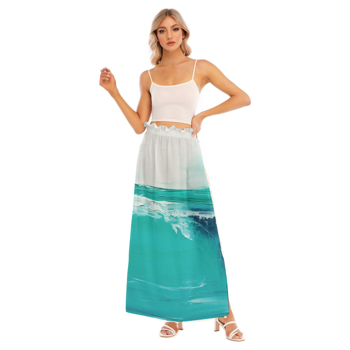 All-Over Print Women's Side Split Skirt