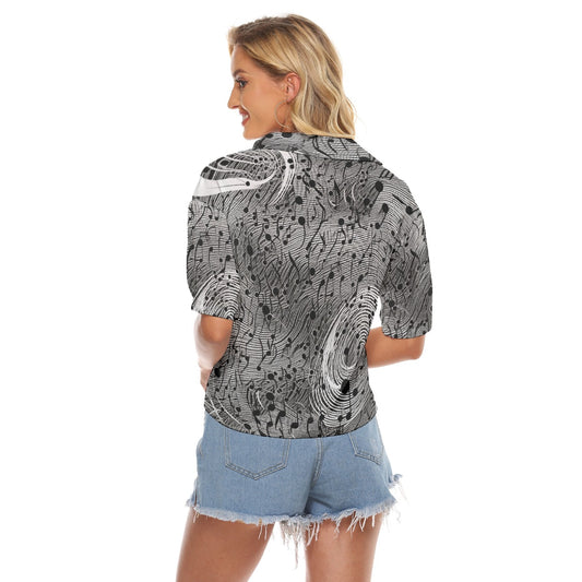 All-Over Print Women's V-neck Shirts