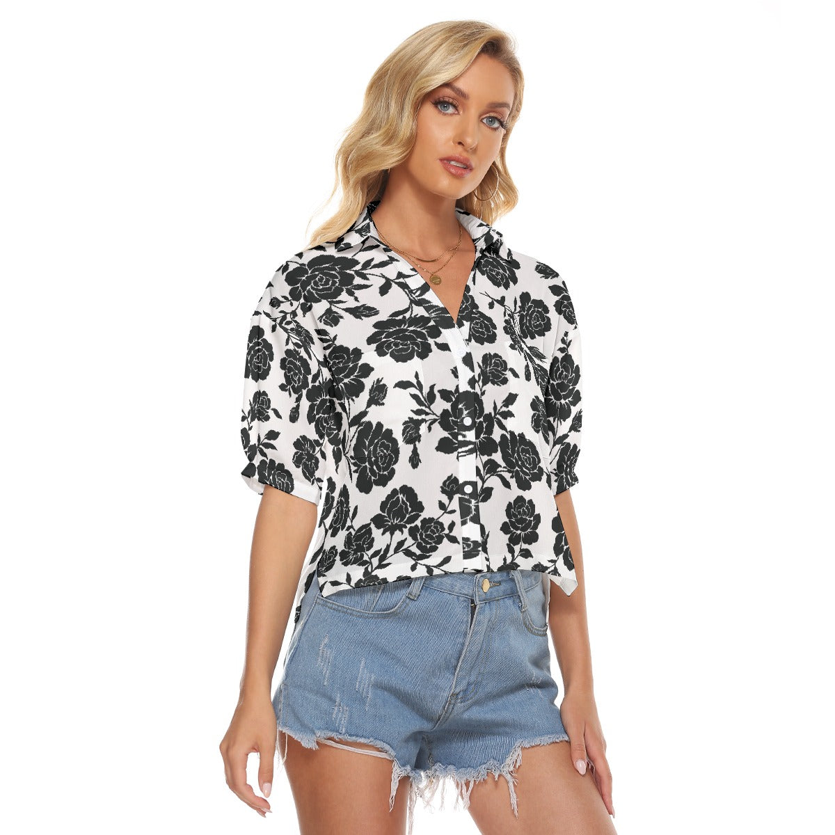 All-Over Print Women's V-neck Shirts