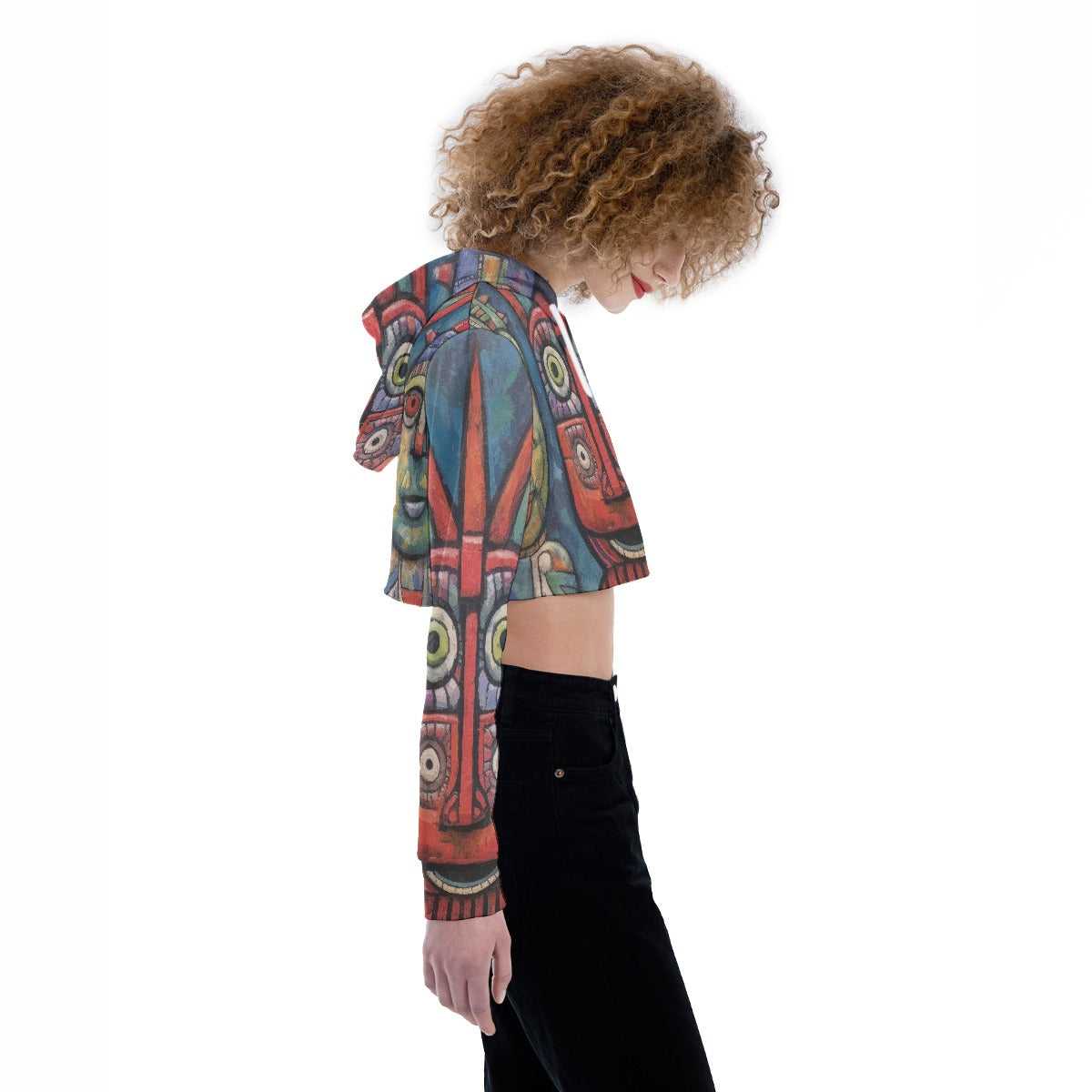 All-Over Print Women's Crop Top Hoodie