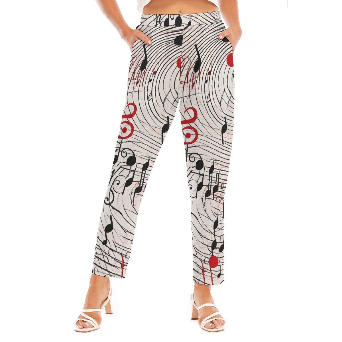 All-Over Print Women's Loose Straight-leg Pants