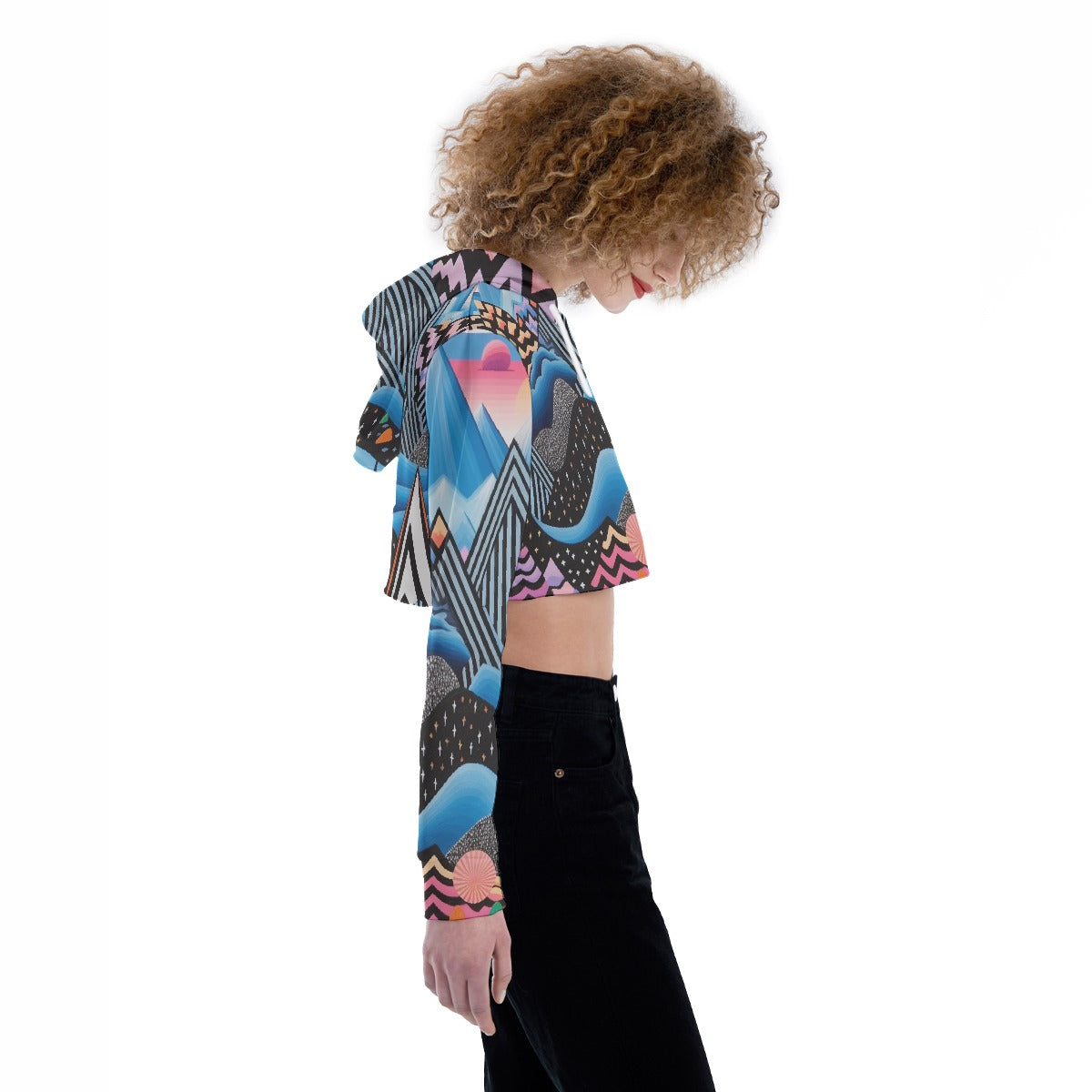 All-Over Print Women's Crop Top Hoodie