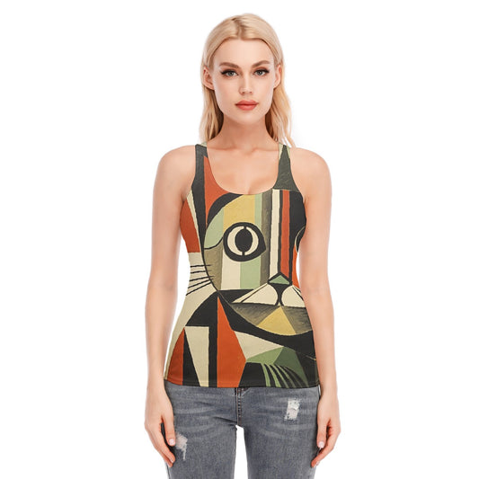 All-Over Print Women's Racer Vest | 190GSM Cotton