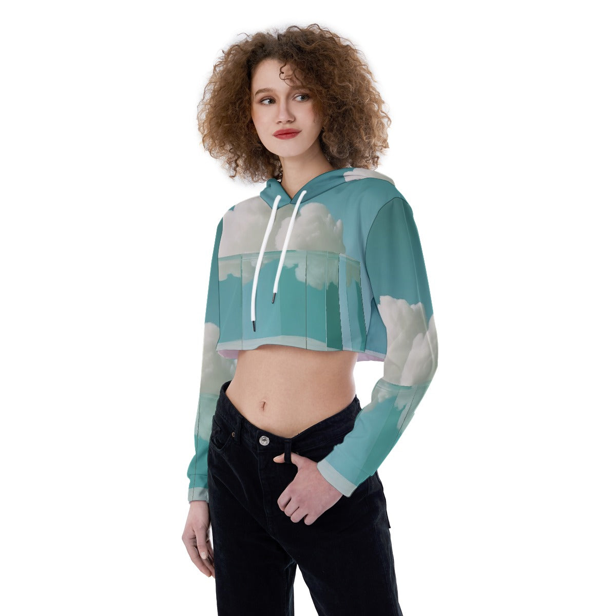 All-Over Print Women's Crop Top Hoodie