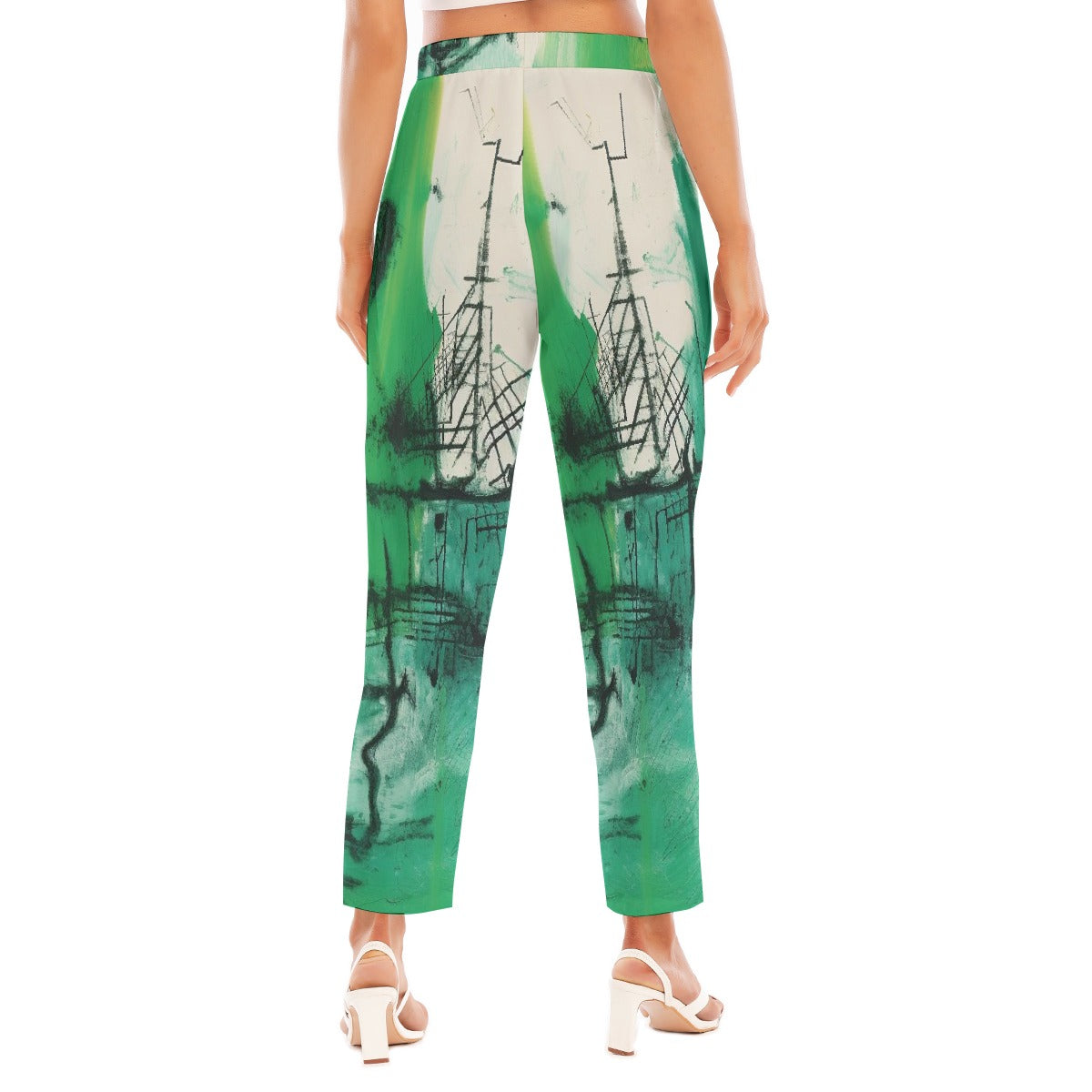 All-Over Print Women's Loose Straight-leg Pants