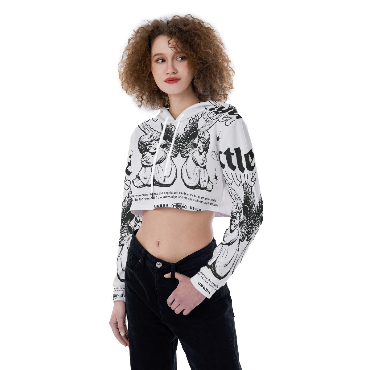All-Over Print Women's Crop Top Hoodie