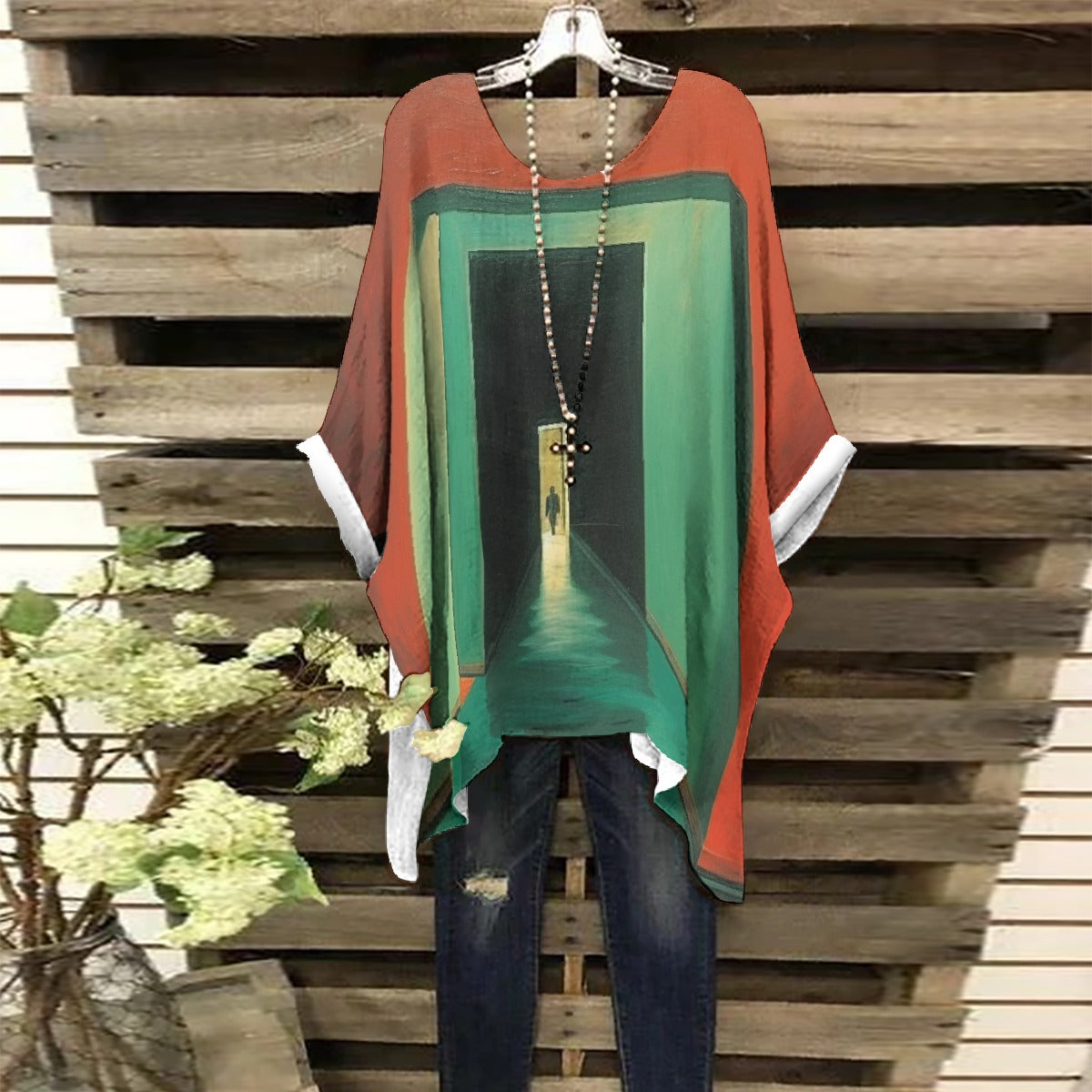 All-Over Print Women's Bat Sleeve Shirt