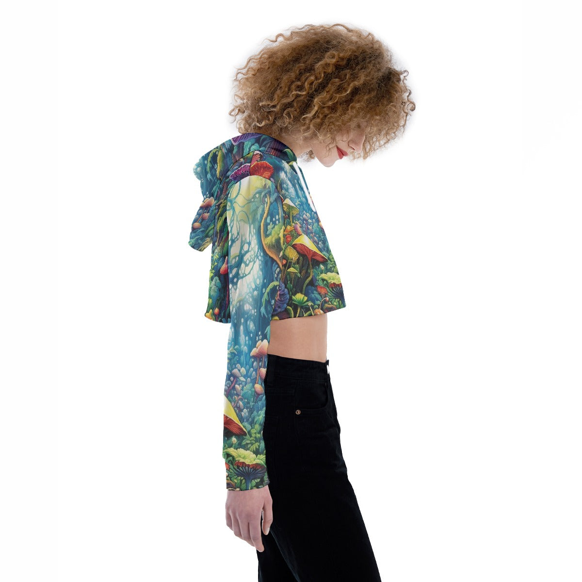 All-Over Print Women's Crop Top Hoodie