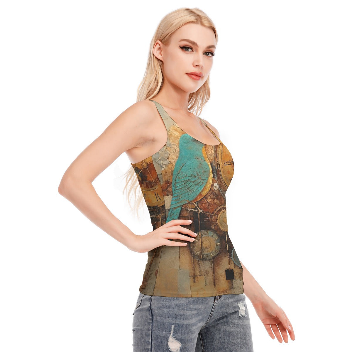 All-Over Print Women's Racer Vest | 190GSM Cotton