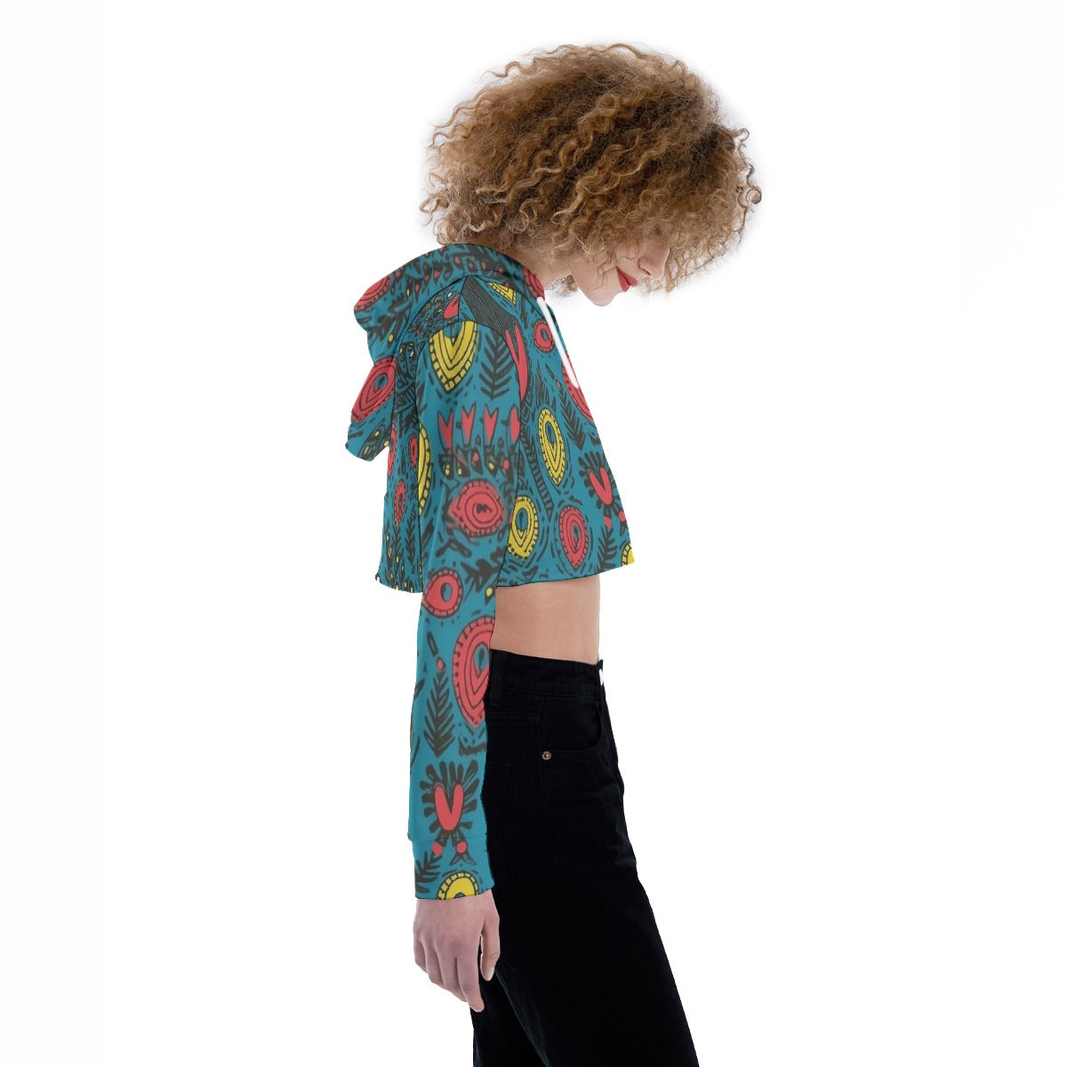 All-Over Print Women's Crop Top Hoodie