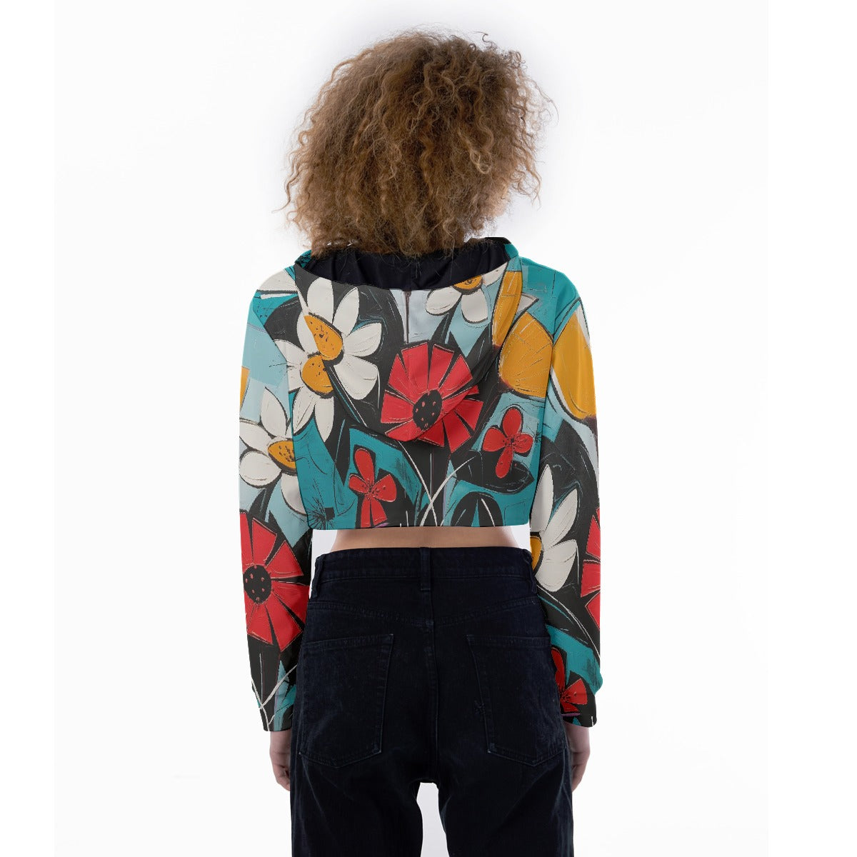 All-Over Print Women's Crop Top Hoodie