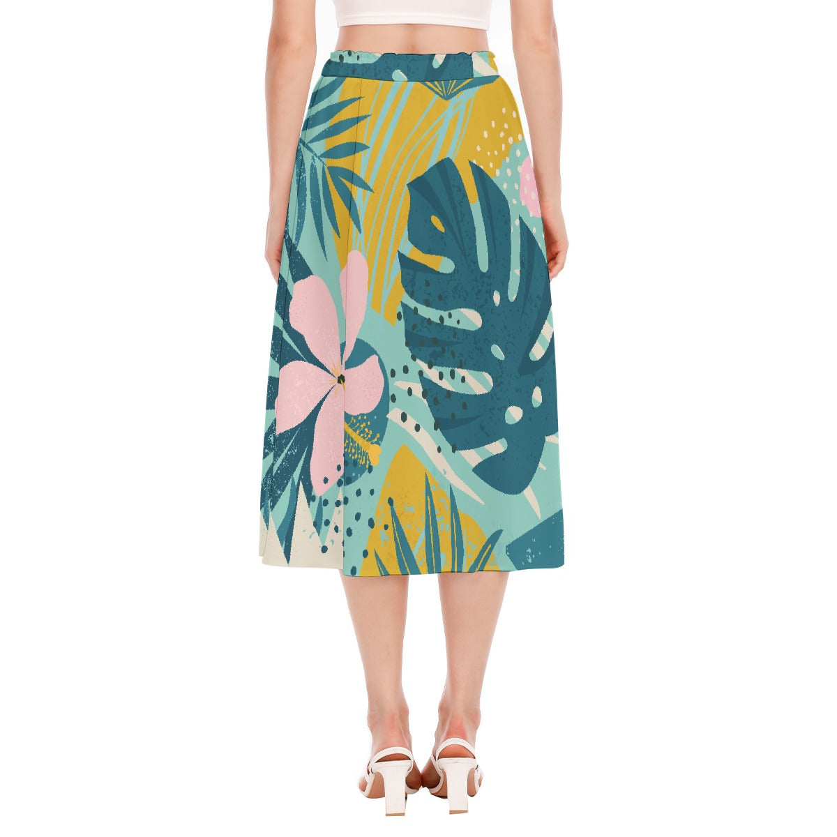 All-Over Print Women's Long Section Chiffon Skirt