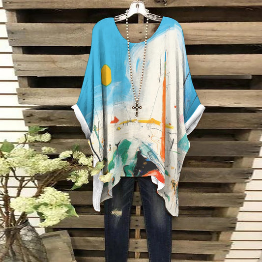 All-Over Print Women's Bat Sleeve Shirt