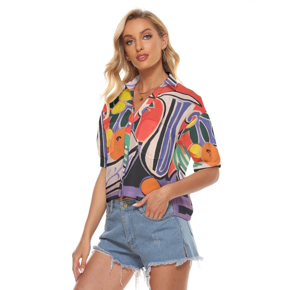 All-Over Print Women's V-neck Shirts
