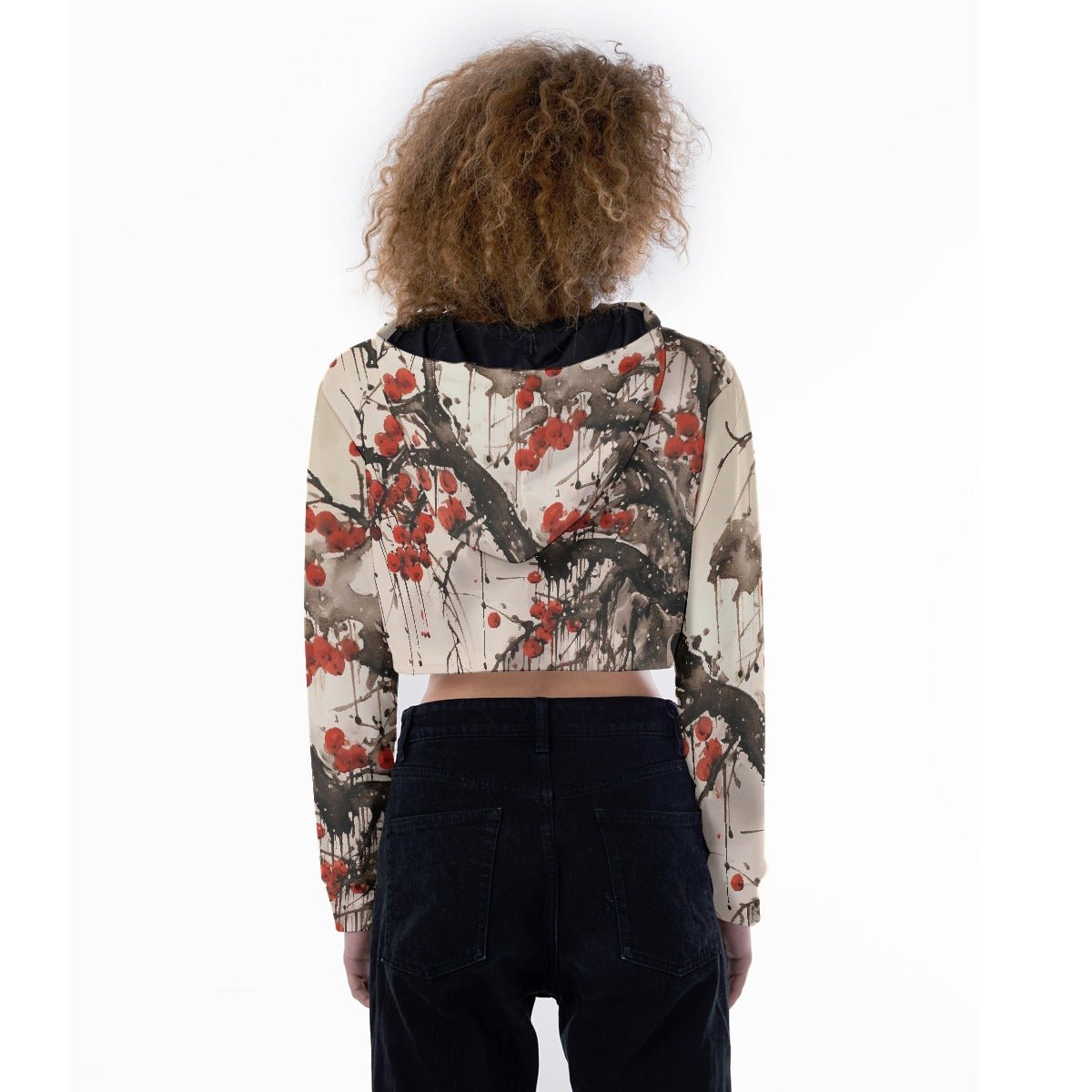 All-Over Print Women's Crop Top Hoodie