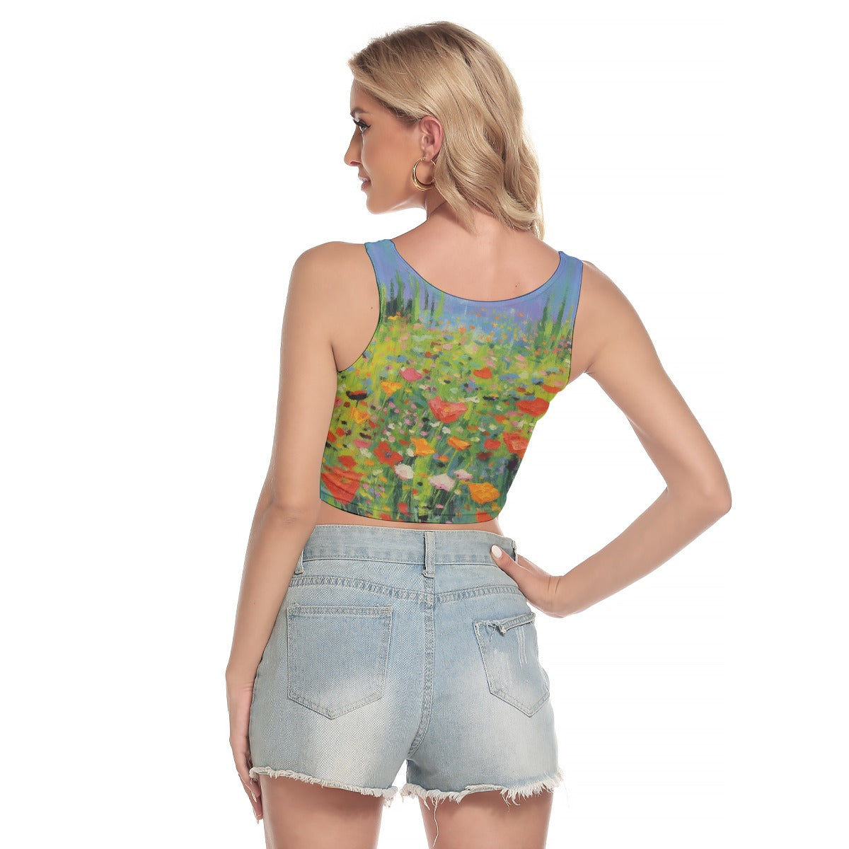 All-Over Print Women's Sport Crop Tank Top
